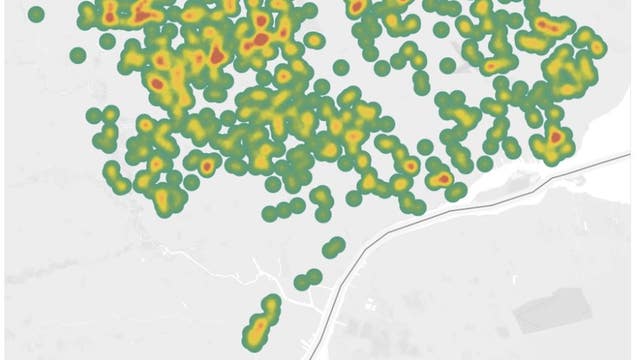 Detroit Health Department heatmap shows coronavirus hotspots in city