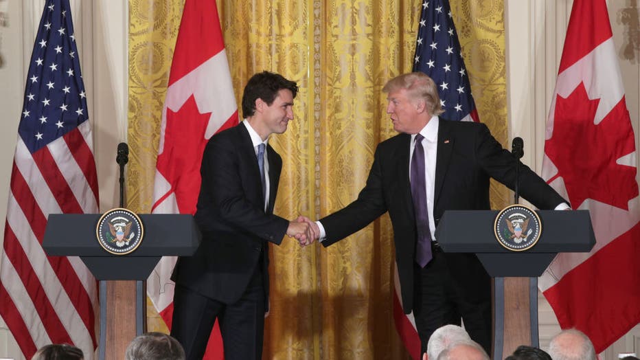 Donald Trump Hosts Canadian PM Justin Trudeau At The White House