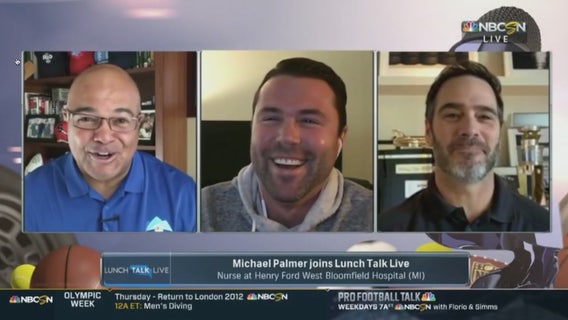 Henry Ford ER nurse gets surprised by NASCAR's Jimmie Johnson on Zoom