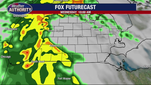 Beautiful Tuesday gives way to rain, lightning chance followed by cold and wind on Wednesday