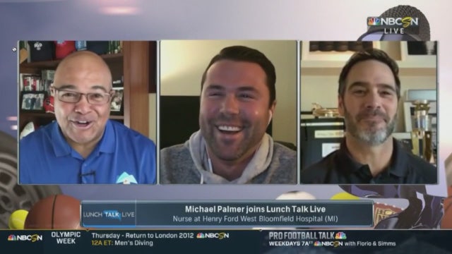 Henry Ford ER nurse gets surprised by NASCAR's Jimmie Johnson on Zoom