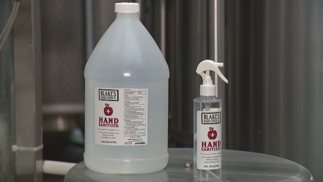 Blake’s Hard Cider begins making hand sanitizers