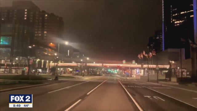 "Eerie and beautiful," video shows the quiet streets of Detroit as city practices social distancing