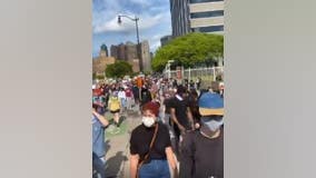 Hundreds march in downtown Detroit against police brutality