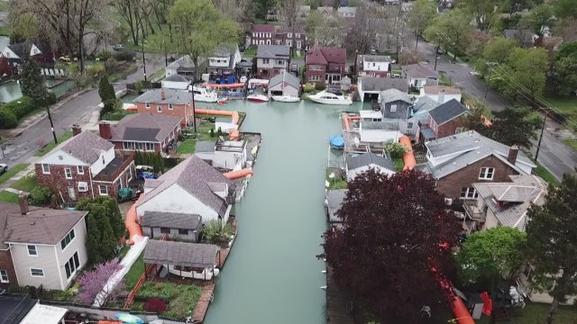 Rain finally stops but part of Detroit's Jefferson-Chalmers neighborhood floods