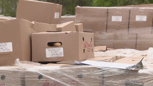 Non-profit organization and church provide fresh boxes of food to community during COVID-19 pandemic