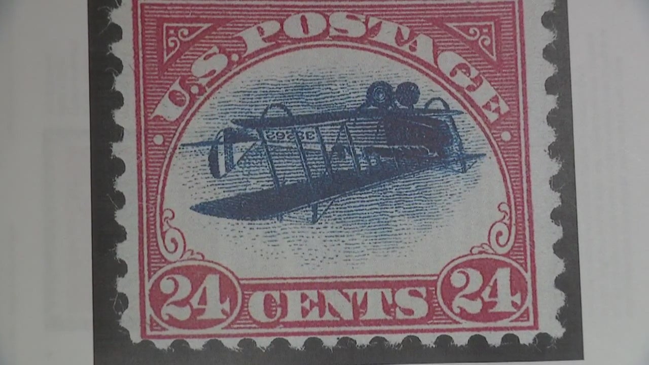 Rare Inverted Jenny stamp owned by metro Detroit attorney