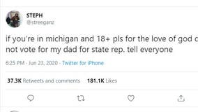 Daughter's tweet to vote against her dad in Michigan primary election goes viral