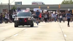 Hundreds attend protest against police brutality marching from Lincoln Park to Allen Park