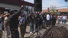 Mary Sheffield, Detroit rappers and activists speak at peace rally following weekend protests