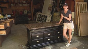 Refinishing an oak buffet with Jill of All Trades