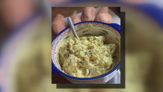 Cooking with Que's vegan potato salad recipe