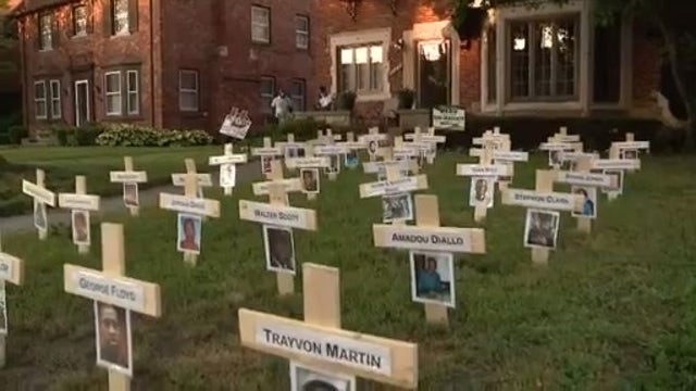 Detroit man uses front yard to create Black Lives Matter memorial
