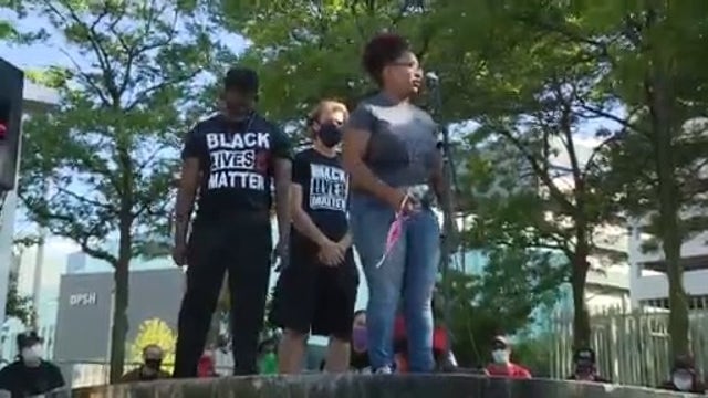 Detroit protesters against police brutality make case to end DPD's Project Green Light
