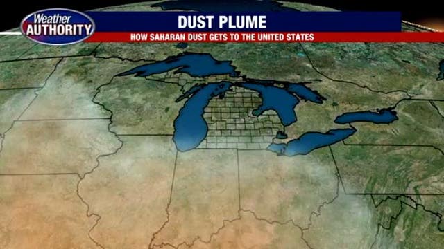 Saharan dust cloud may come to Michigan, likely to be dampened by rain