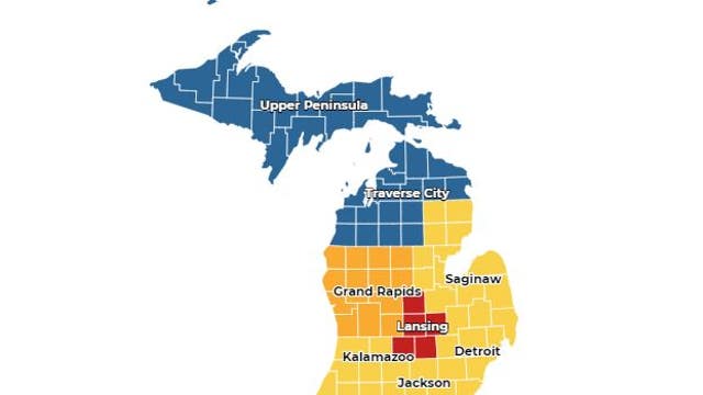 Lansing region moved back to high-risk for spread of COVID-19, Grand Rapids moved to medium-high