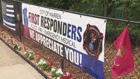 Warren family creates tribute fence to essential and frontline workers