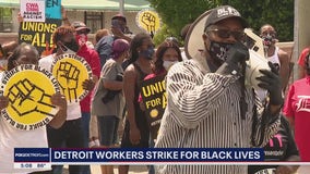 Detroit workers strike for Black Lives Matter march