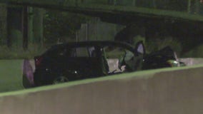 Southfield freeway reopened after vehicle loses control and crashes into median wall