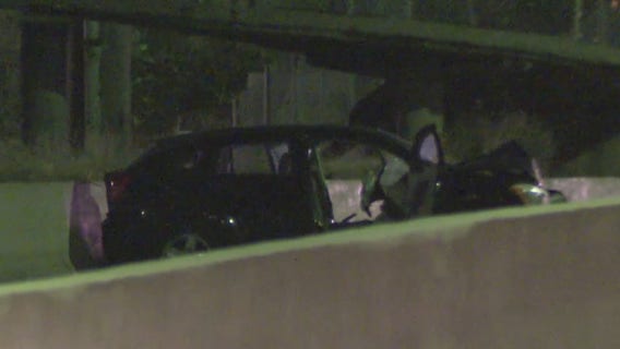 Southfield freeway reopened after vehicle loses control and crashes into median wall