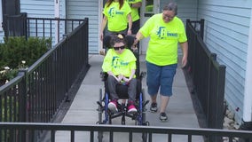 Contractor team build new wheelchair ramp and driveway for family preyed on by concrete creeps