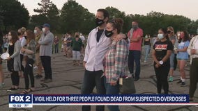 Vigil held for 3 young adults who died of suspected overdoses