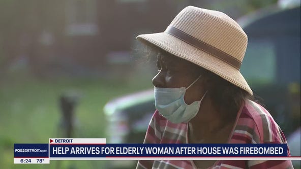 Help arrives for elderly woman after house firebombed
