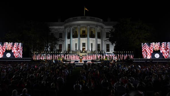 Crowd of 1,500, many without masks, packed onto White House South Lawn amid pandemic for Trump's RNC speech