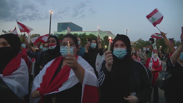 Hundreds attend vigil for victims of Beirut explosion in Dearborn