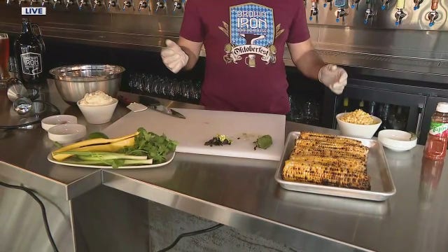 Mexican street corn salad recipe from Brown Iron Brewhouse