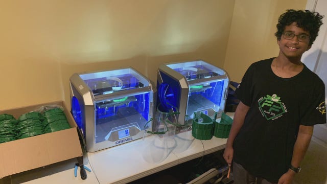 Novi High School's robotics team is building face shields for the district's teachers and staff