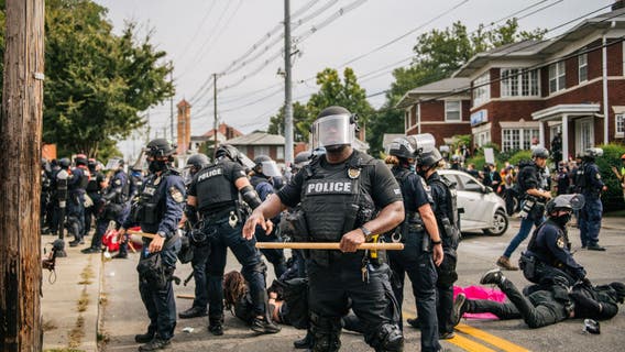 2 Louisville police officers shot during protests over lack of charges in Breonna Taylor death