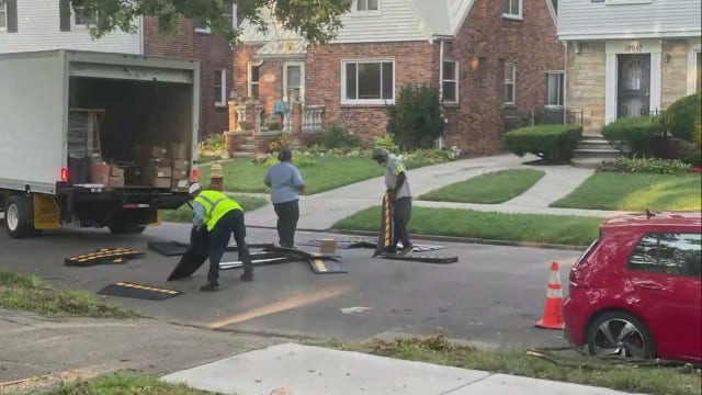 City of Detroit puts in its own speed bumps after ripping out the ones neighbors did themselves