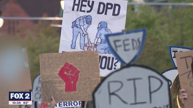 ‘Detroit Will Breathe’ protest downtown for the 100th day