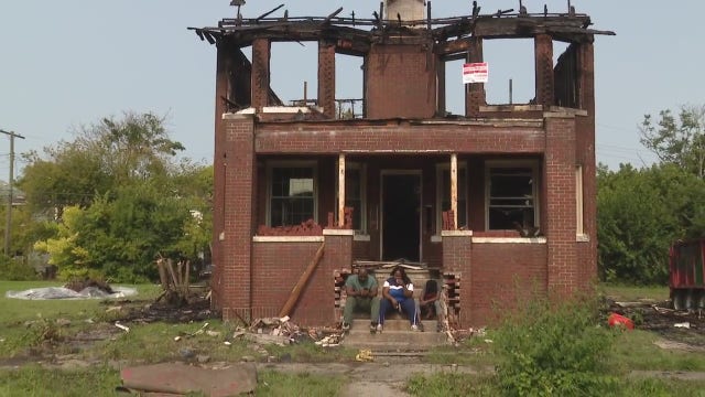 Family of 7 returns to find newly-fixed up home in Detroit burned