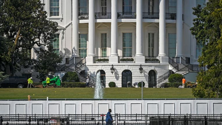 A view of the south lawn of the White House in the wake of the RNC celebration held there, on September 08 in Washington, DC.