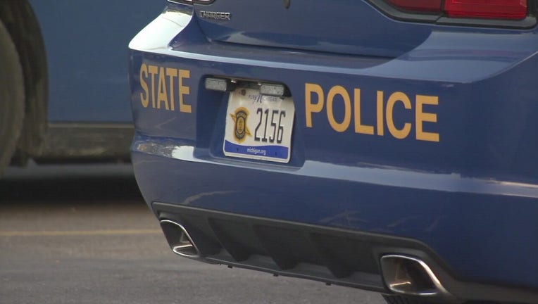 Back of a Michigan State Police car