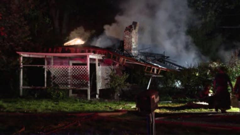 A home that exploded in Commerce Township