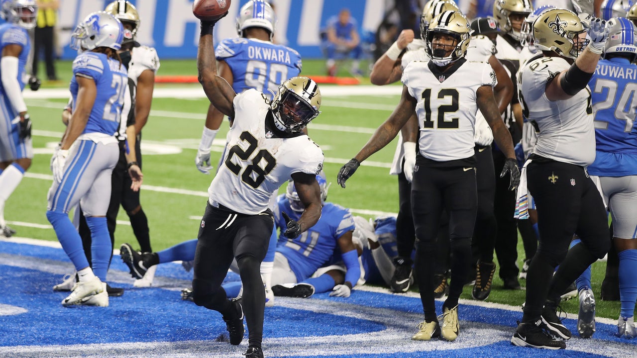 Saints score 5 straight TDs in 3529 win over Lions