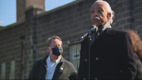 Rev. Al Sharpton joins stage at Sen. Gary Peters campaign rally in Detroit