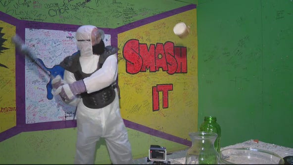 Smash away your stress at The Rage Room