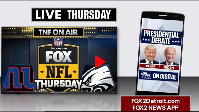 How to watch the Presidential debate and Thursday Night Football on FOX 2