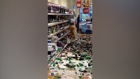 Video: Woman shatters hundreds of alcohol bottles in Aldi supermarket