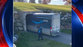 Amazon driver gets truck stuck in cart tunnel of Michigan golf course