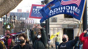 President Trump supporters gather in Lansing to protest alleged election fraud