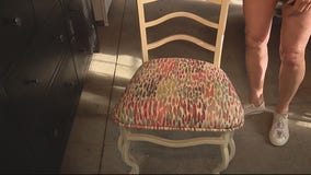 How to put on the new fabric when reupholstering chairs