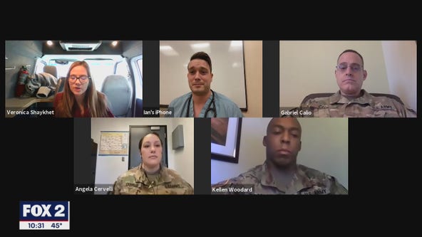 Members of the military spend Thanksgiving helping the fight against COVID-19