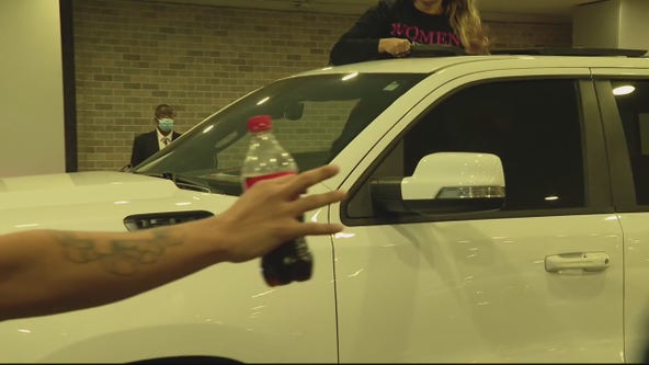 Tense moments outside TCF Center get diffused between protest groups