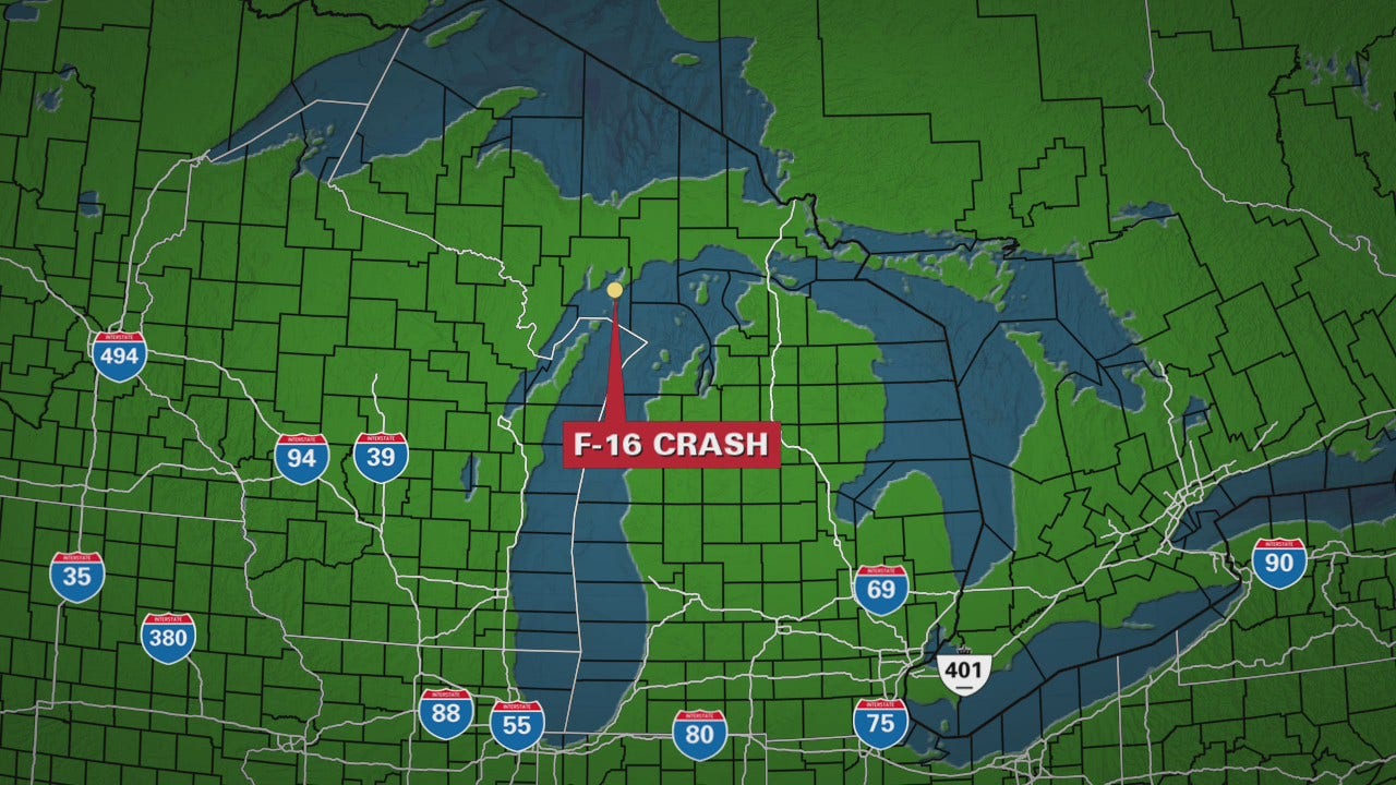 F-16 crashes in Michigan's upper peninsula