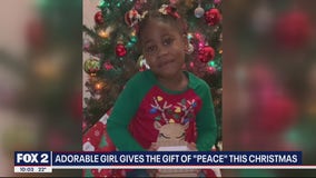 Adorable girl gifts everyone a 'box of peace' this Christmas